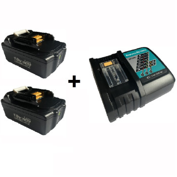 Набір з двох акумуляторів та зарядного пристрою Makita Aeboren bl1850b + Vanon DC18RCT