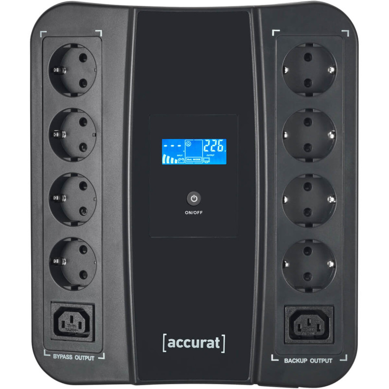 Лінійно-інтерактивний ДБЖ Accurat Flux 850 850VA 510W 165Vac-275Vac