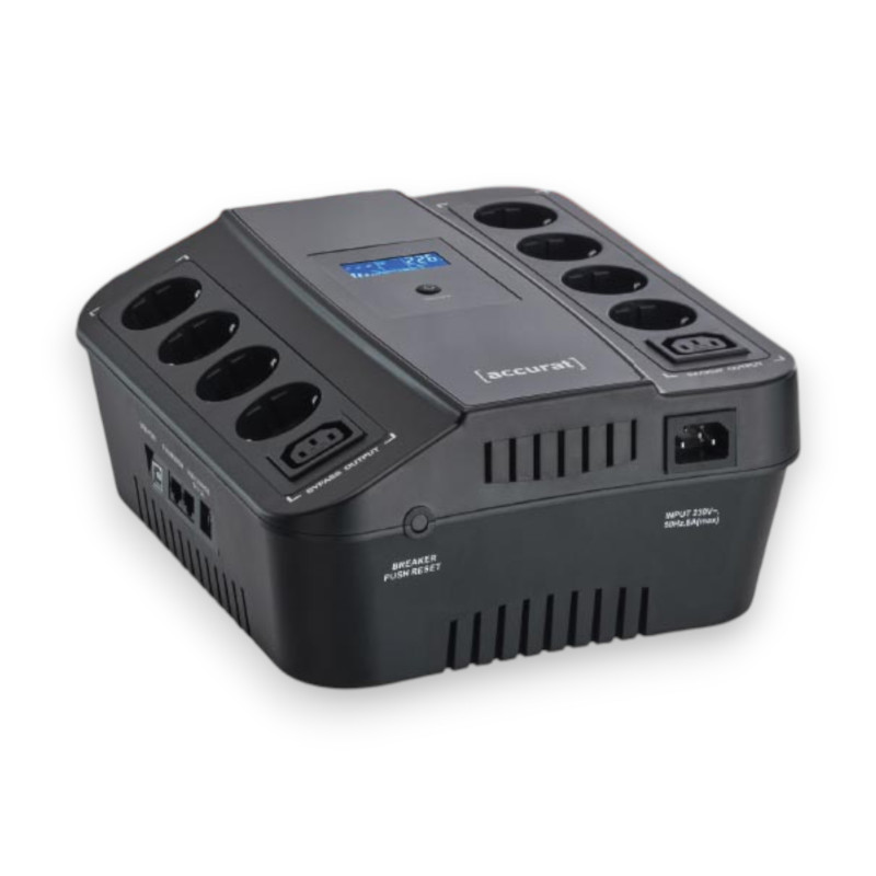 Лінійно-інтерактивний ДБЖ Accurat Flux 850 850VA 510W 165Vac-275Vac