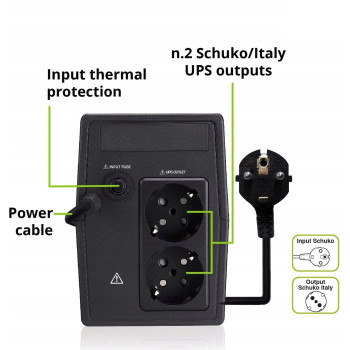 Лінійно-інтерактивний ДБЖ Tecnoware ERA Plus 750 240W / 400VA (525W / 750VA Peak)