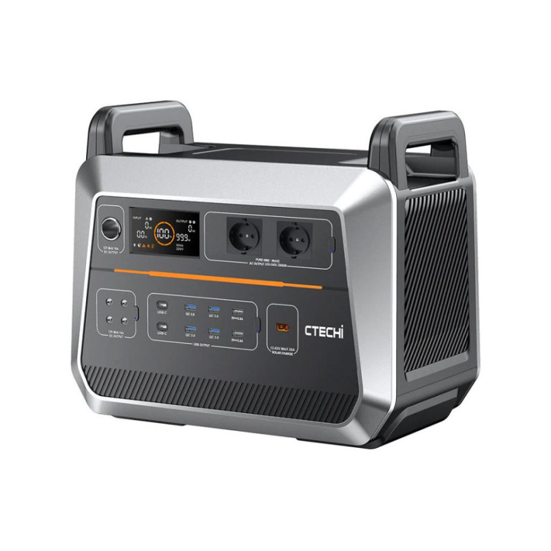 Зарядна станція CTECHi GT2000, 2000W, 2200Wh LIFEPO4 Refurbished
