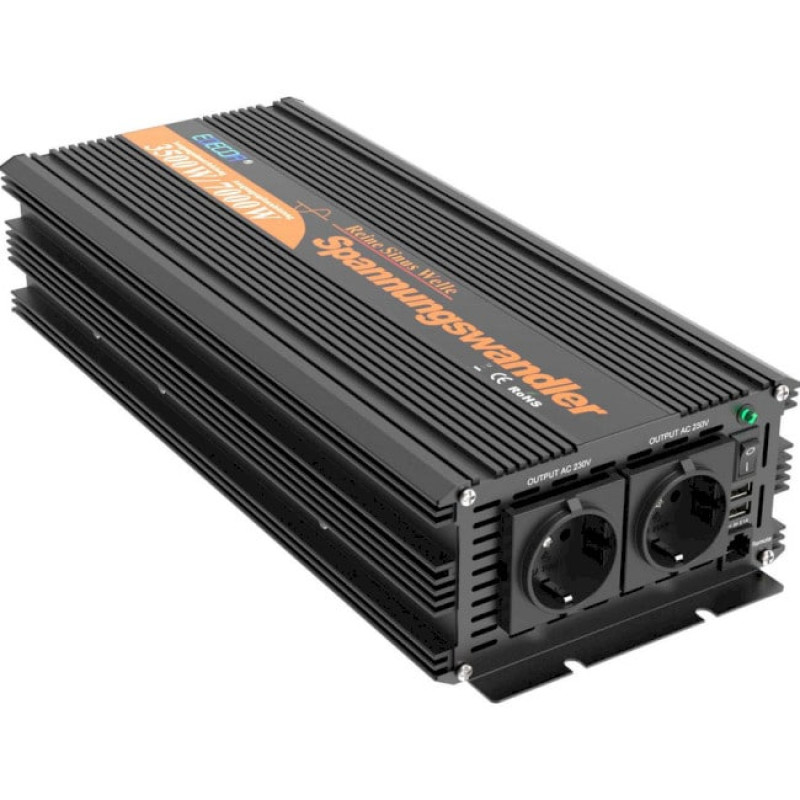 Інвертор перетворювач напруги Edecoa Pure Sine Wave 12-230v 3500/7000w синус (пульт дистанційного керування) Інвертор перетворювач напруги Edecoa Pure Sine Wave 12-230v 3500/7000w синус (пульт дистанційного керування)
