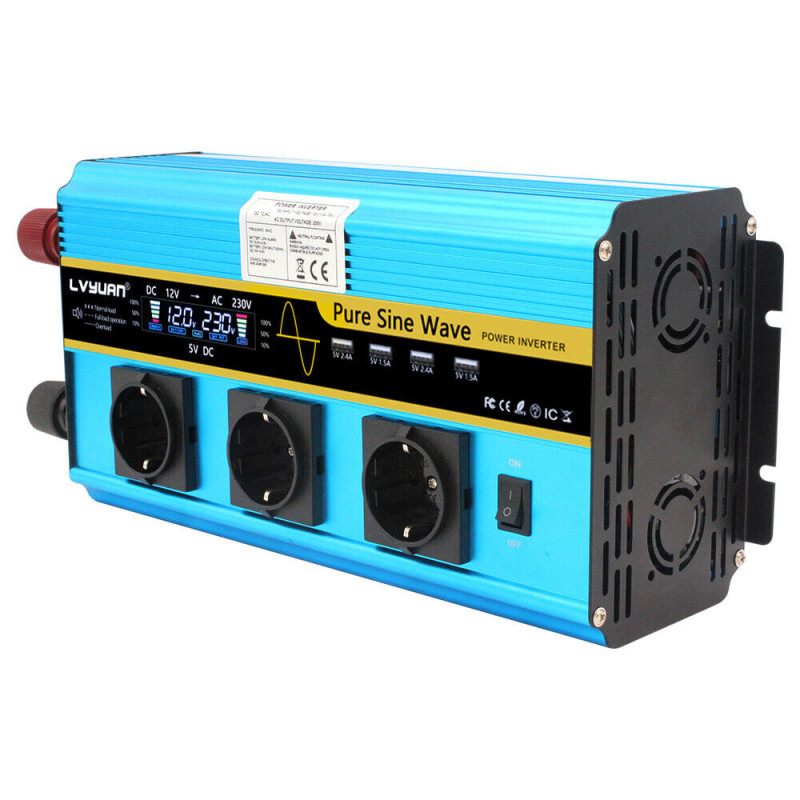 Інвертор чистий синус LVYAN 3000W/6000W 12V/230V Інвертор чистий синус LVYAN 3000W/6000W 12V/230V