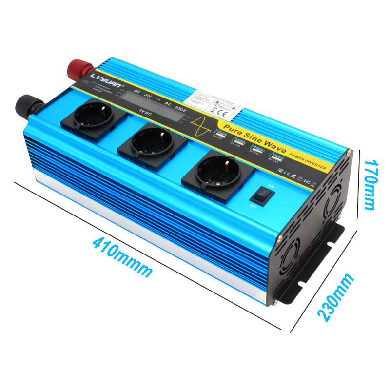 Інвертор чистий синус LVYAN 3000W/6000W 12V/230V Інвертор чистий синус LVYAN 3000W/6000W 12V/230V