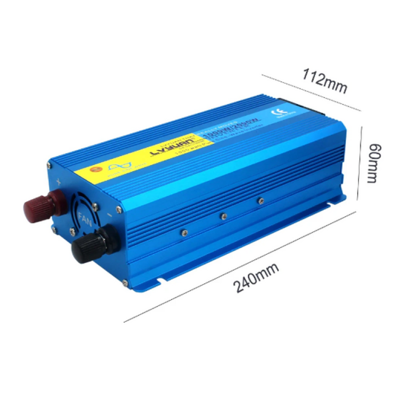 Інвертор перетворювач напруги Lvyuan F-1000P 12-230v 1000/2000w чистий синус Інвертор перетворювач напруги Lvyuan F-1000P 12-230v 1000/2000w чистий синус