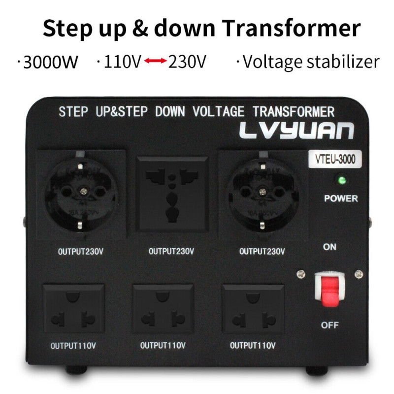 Перетворювач напруги LVYUAN VTEU-5000 3000Вт 110В/220В Перетворювач напруги LVYUAN VTEU-5000 3000Вт 110В/220В