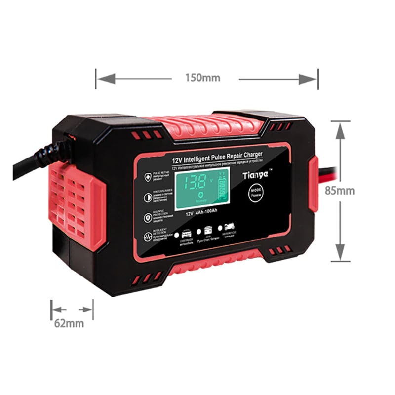 Інтелектуальний зарядний пристрій 12V 6A RJTianye RJ-C120501A Інтелектуальний зарядний пристрій 12V 6A RJTianye RJ-C120501A
