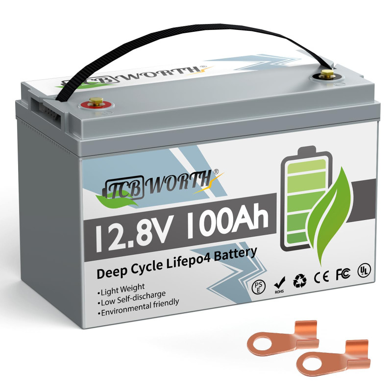 Літій-залізо-фосфатний акумулятор TCBWorth 12.8V 100An 1280Wh LiFePO4