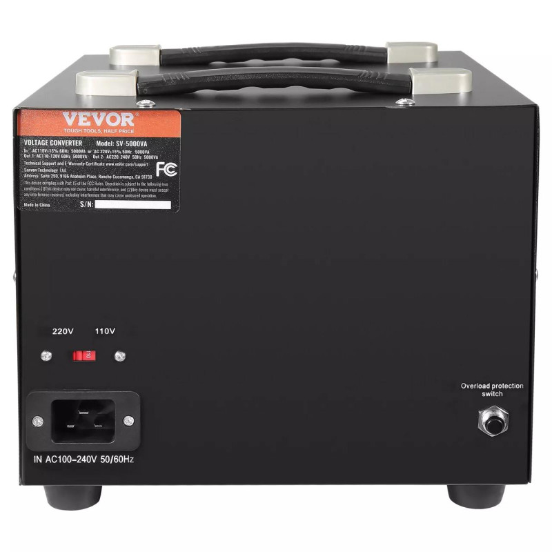 Перетворювач напруги Vevor 5000W 110В/220В Перетворювач напруги Vevor 5000W 110В/220В