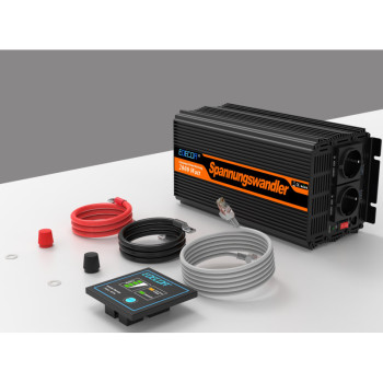 Инвертор преобразователь напряжения Edecoa Spannungswandler DPM20 12-230v 2000w чистый синус (пульт дистанционного управления)